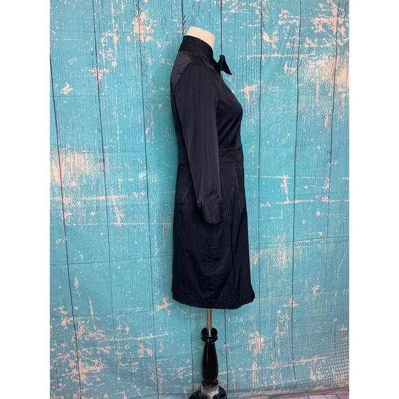 Club Monaco black 3/4 sleeves hidden buttons mini dress size 2 - Picture 8 of 11